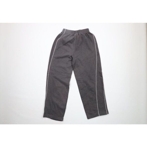 Vintage Nike Boys Medium Faded Travis Scott Mini Swoosh Wide Leg Sweatpants Gray - Picture 7 of 9